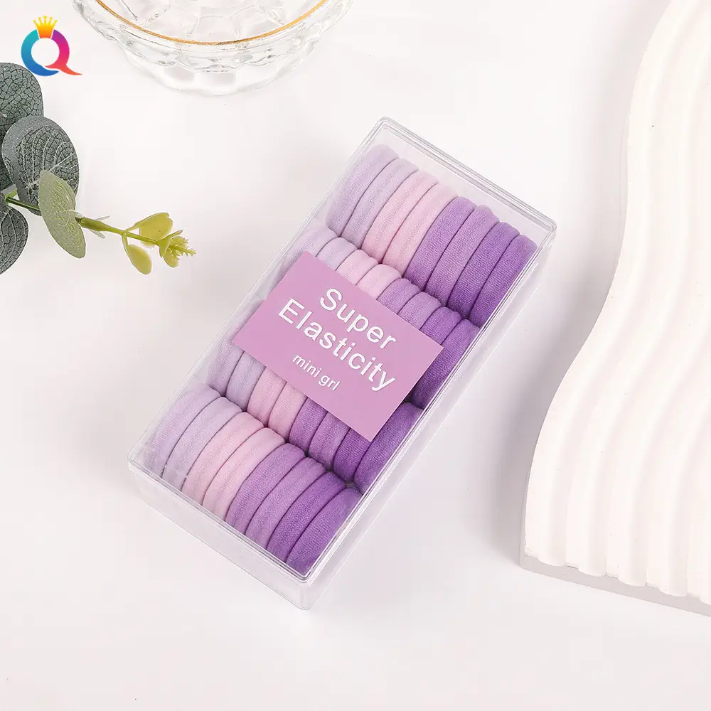 Super Elasticity Rainbow Hair Ring Candy Towel Ring - Image 9