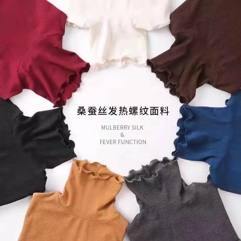 Women's Red Silk Base T-Shirt Plus Size Fleece Lined - Image 23