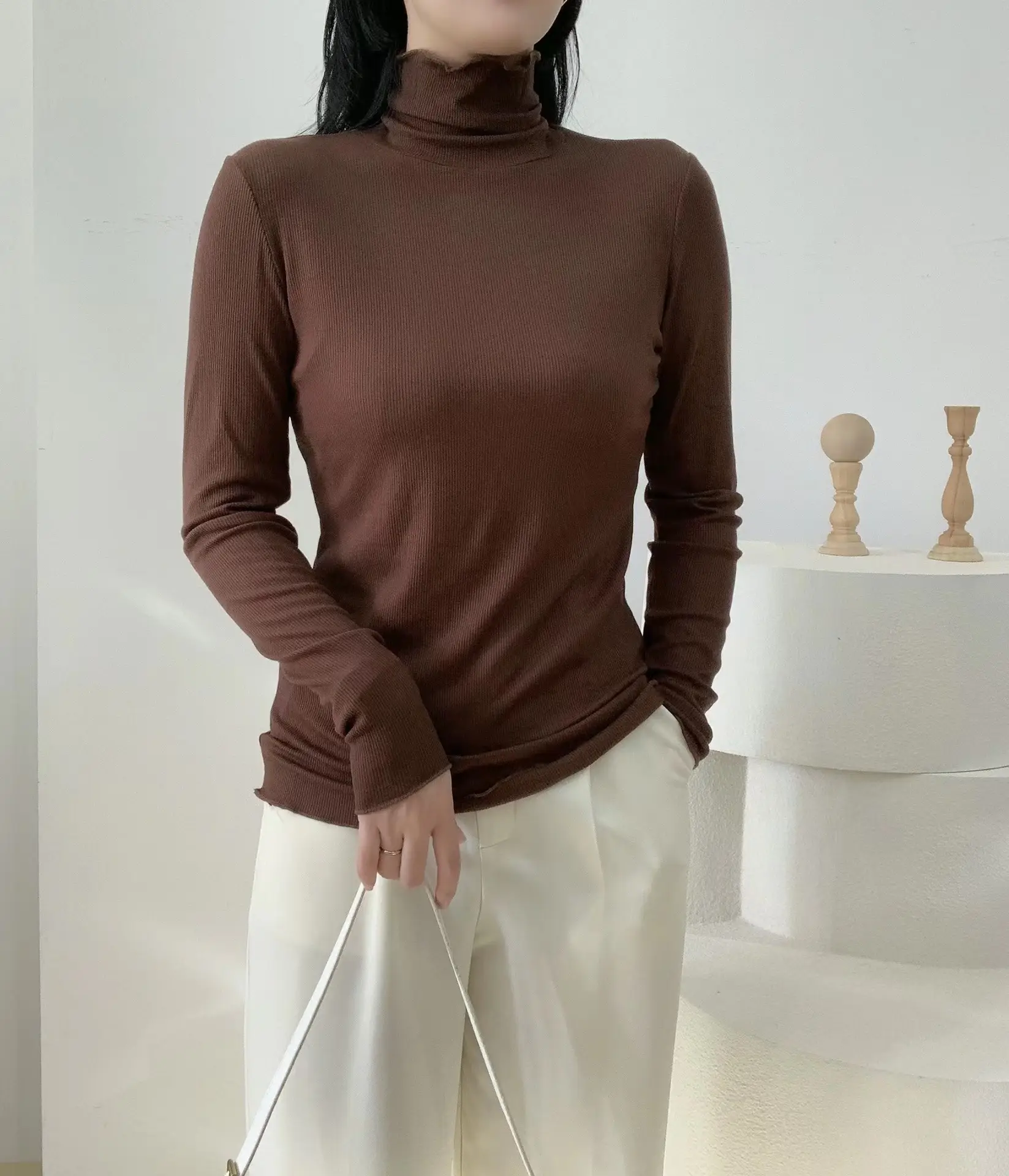 Women's Red Silk Base T-Shirt Plus Size Fleece Lined - Image 2