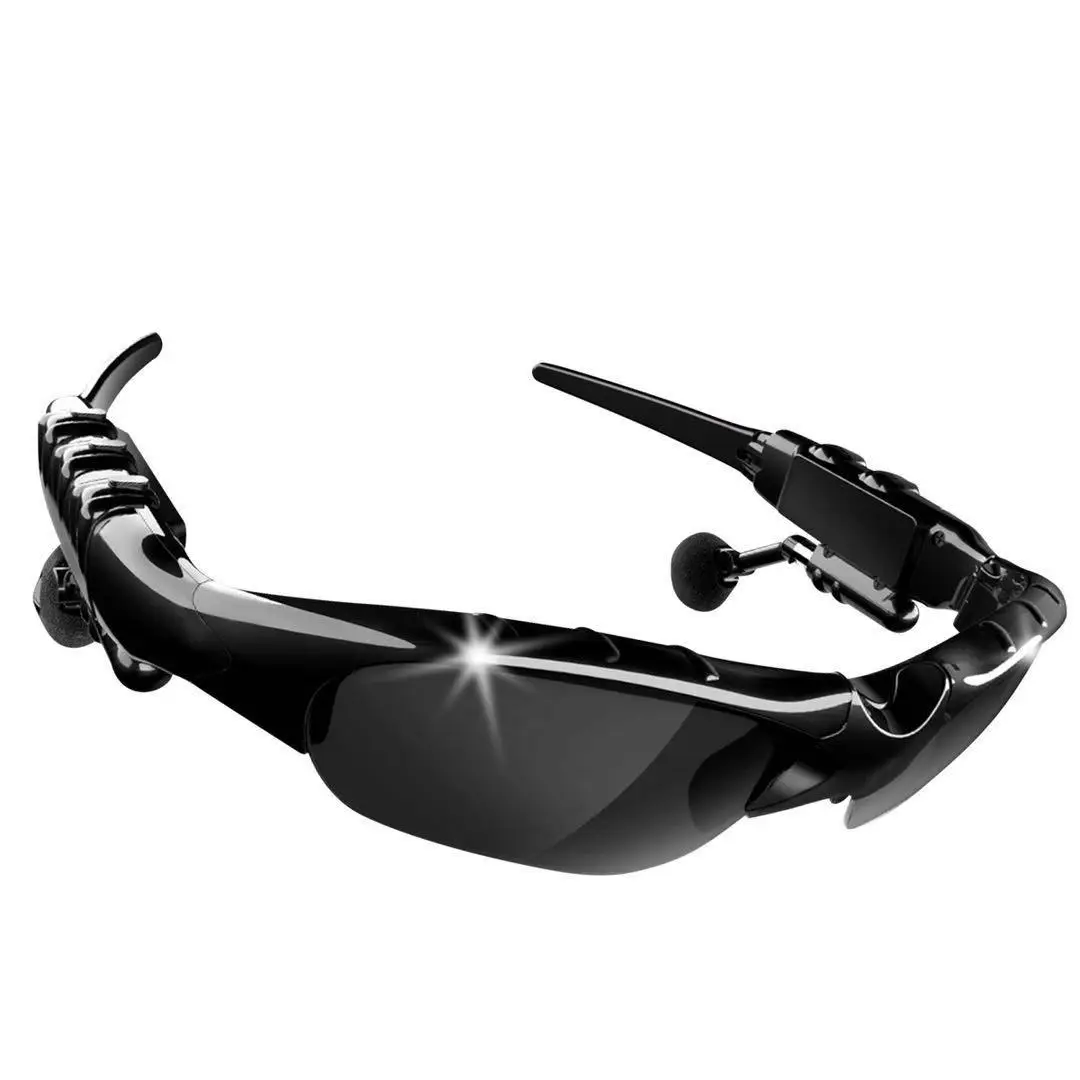 Smart Polarized Sunglasses with Bluetooth Headphones Black - Image 4