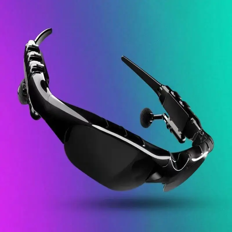 Smart Polarized Sunglasses with Bluetooth Headphones Black - Image 12