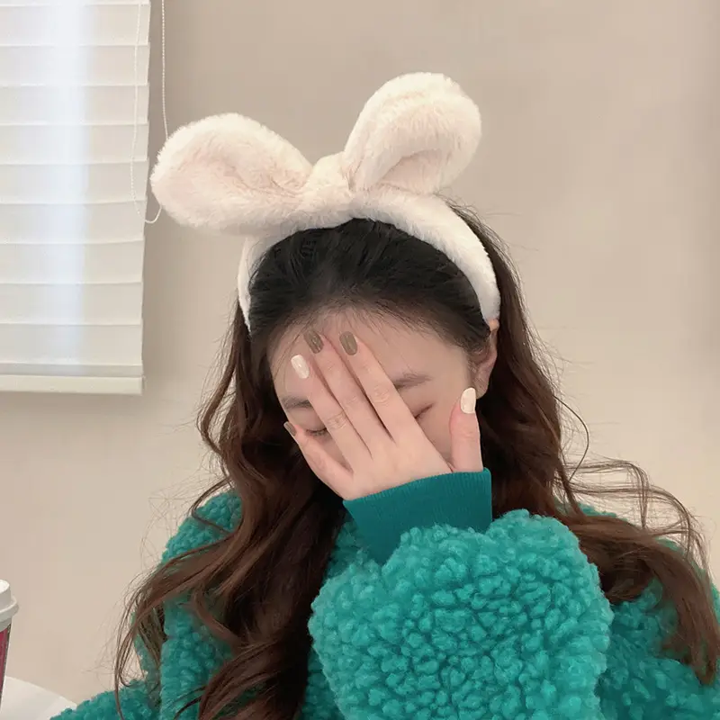 Cute Bunny Ear Hair Clip Face Washing Headband Women's Hair Accessory 2026