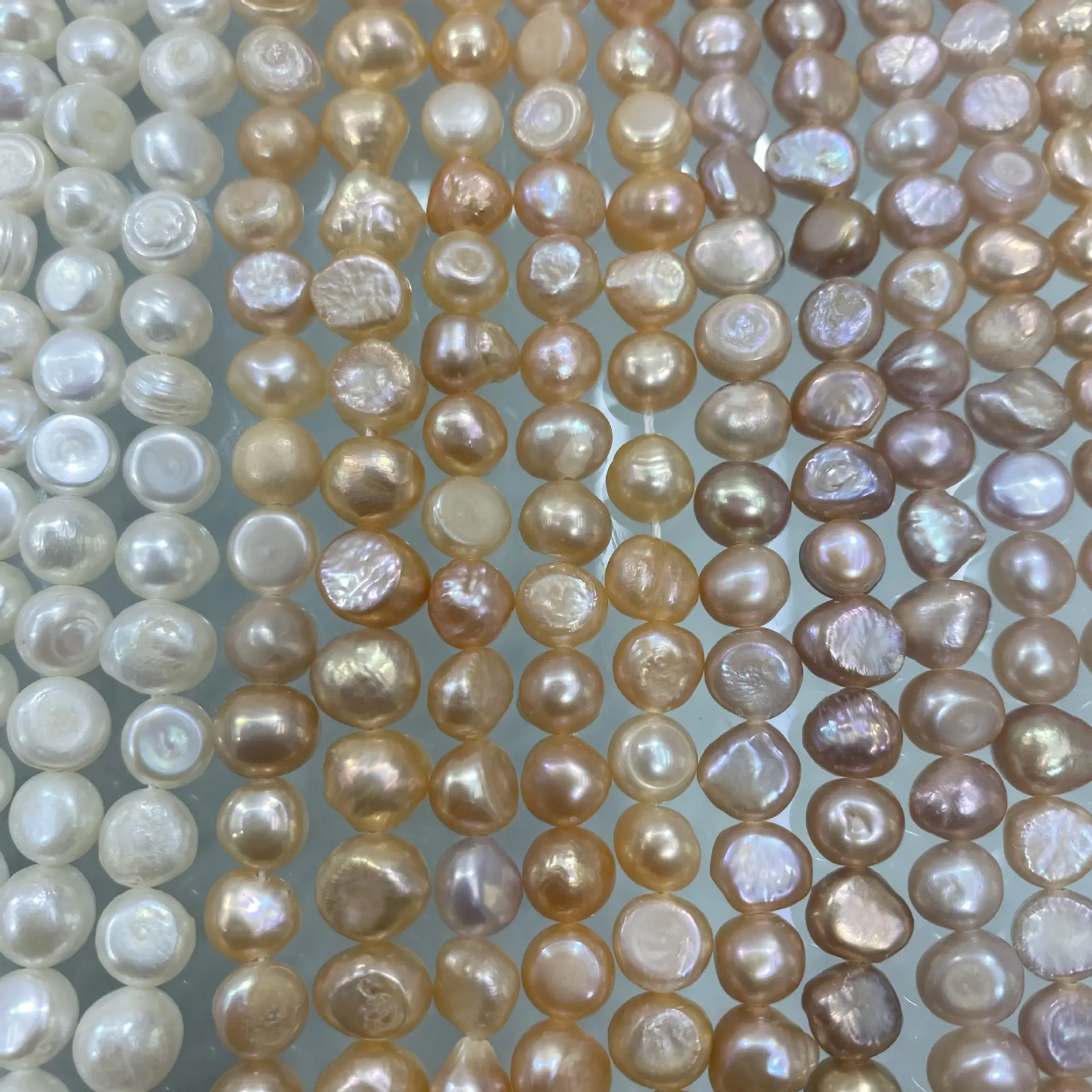 7-8mm Fresh Water Pearl Beads Semi-Finished Baroque Design