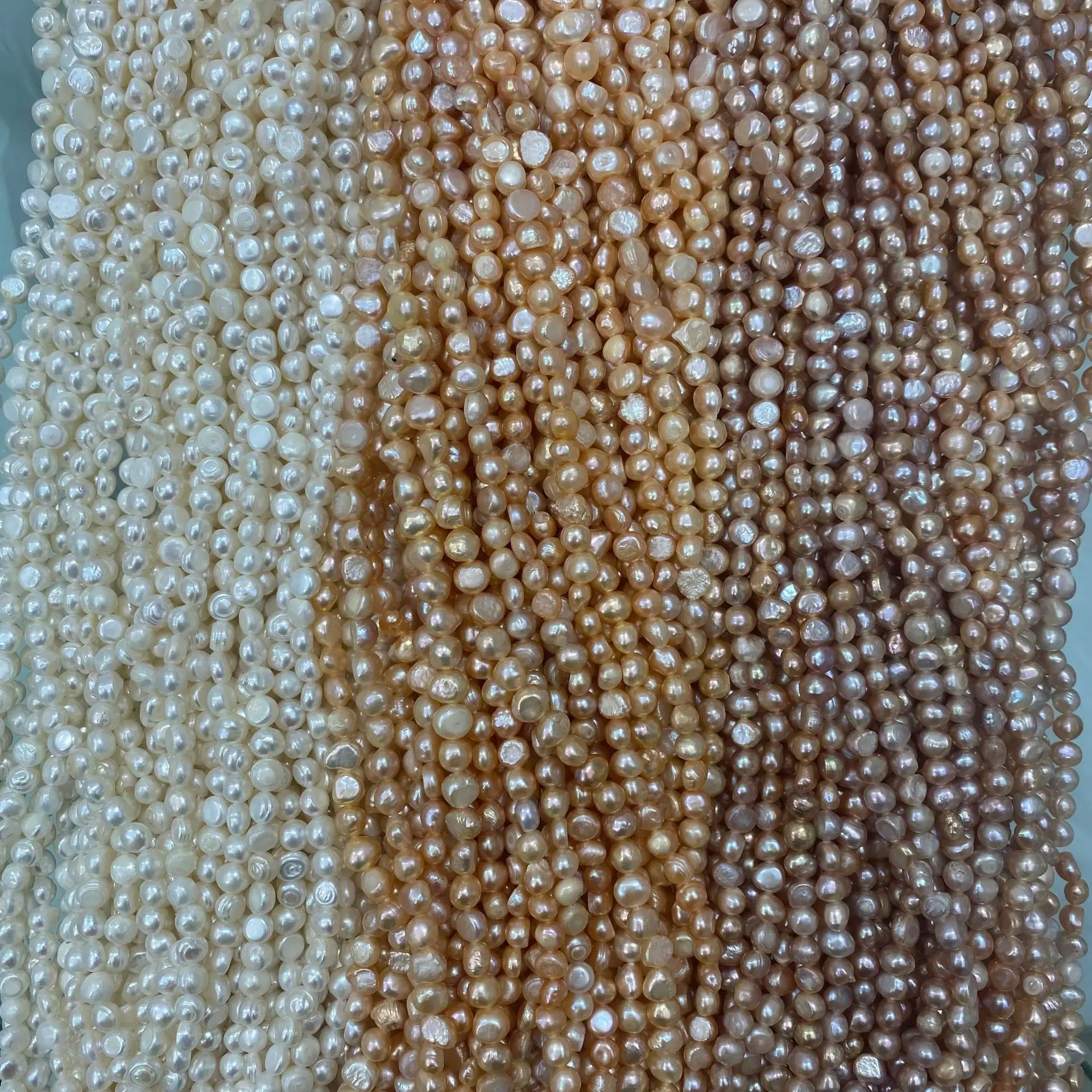 7-8mm Fresh Water Pearl Beads Semi-Finished Baroque Design