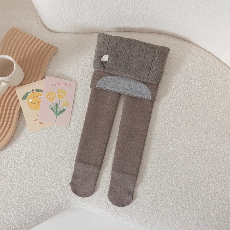 Girls Fleece Leggings Slimming Warm Pants - Image 2