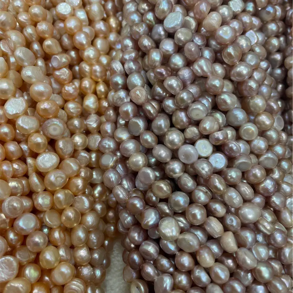 Natural Freshwater Pearl Beads Semi-Finished Light - Image 4