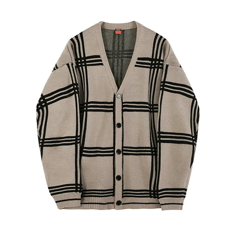 2025 Men's Navy Blue Korean Style Knit Cardigan - Image 8