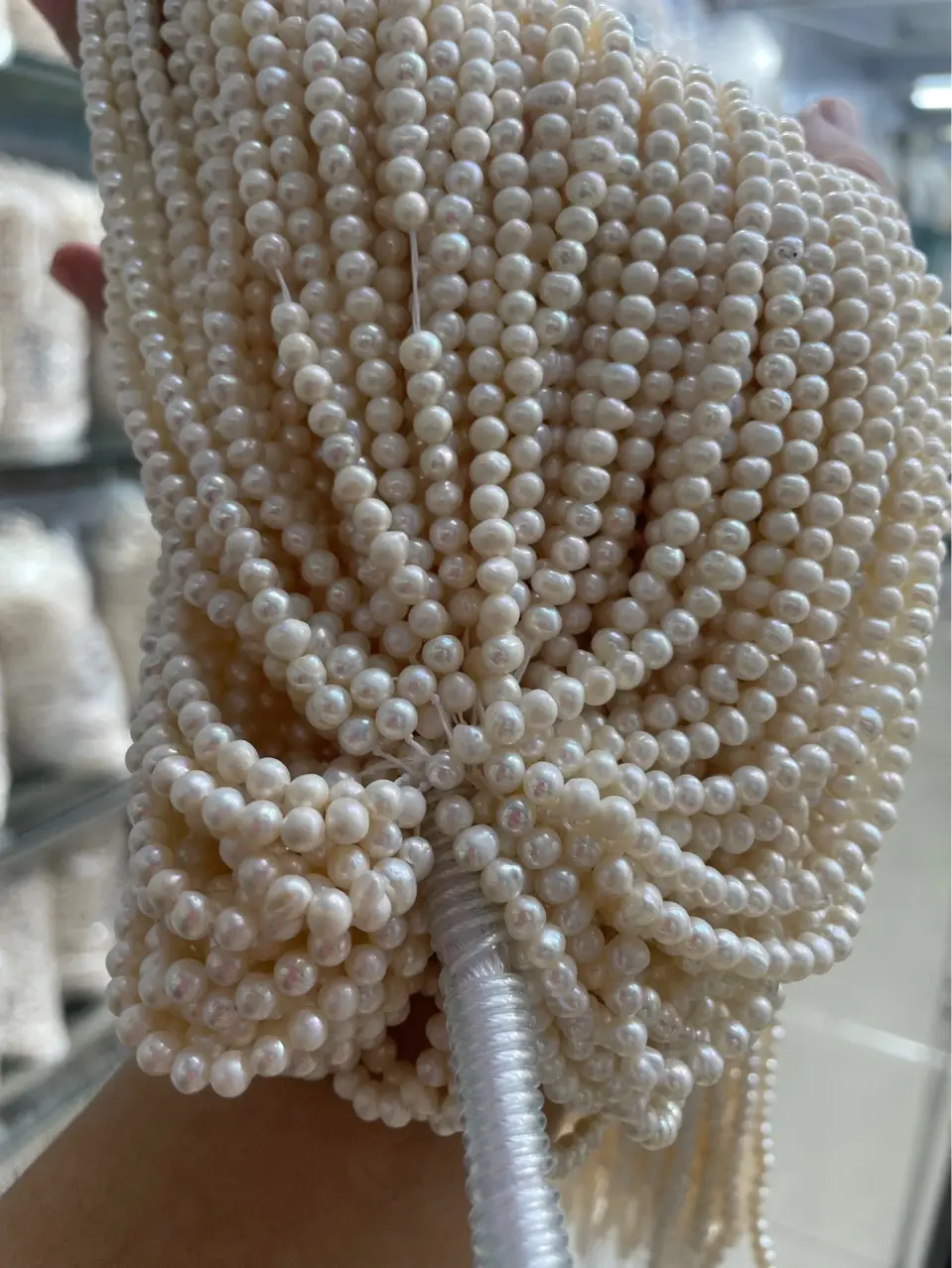 Natural Freshwater Pearl White Beads Necklace - Image 3