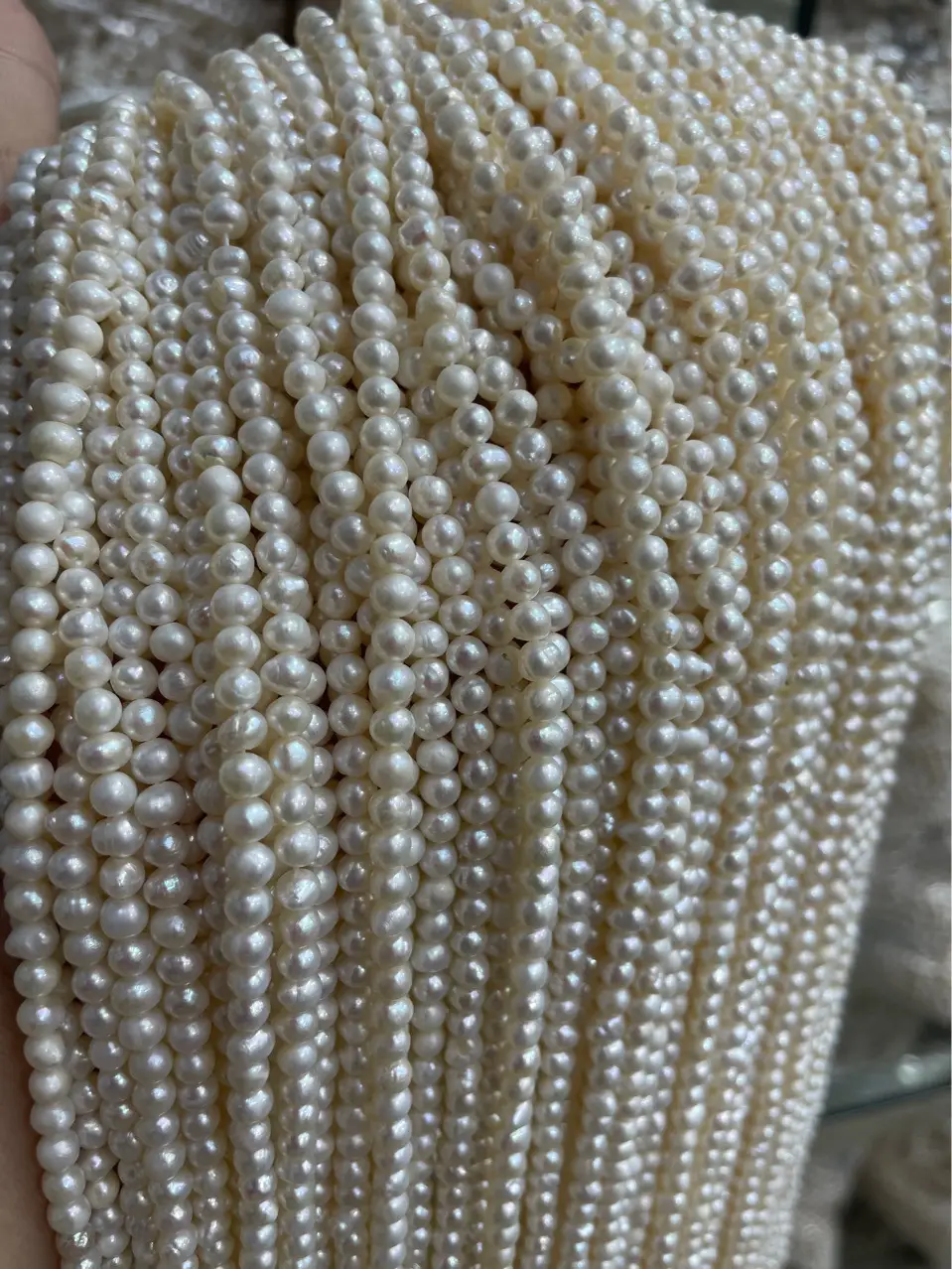 Natural Freshwater Pearl White Beads Necklace - Image 5