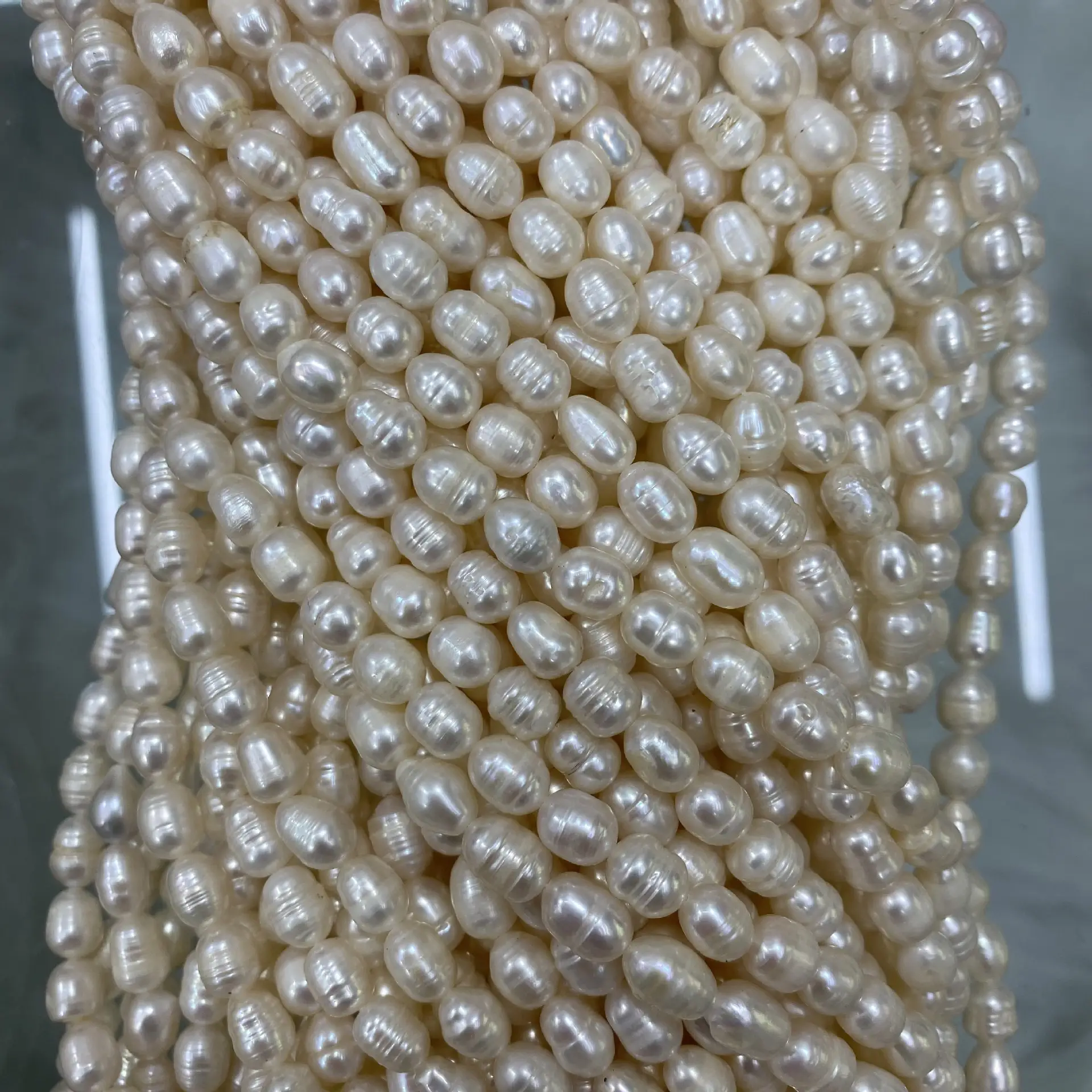 White Pearl Beads 6-7mm Wholesale DIY Necklace - Image 2