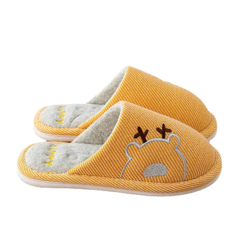 Xinwang winter new cotton slippers home wholesale women's winter warm indoor home couple plush cotton slippers men