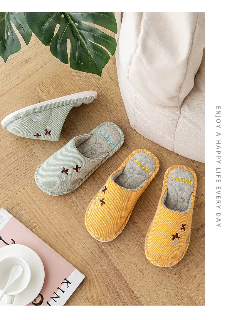 Xinwang winter new cotton slippers home wholesale women's winter warm indoor home couple plush cotton slippers men — feature 20