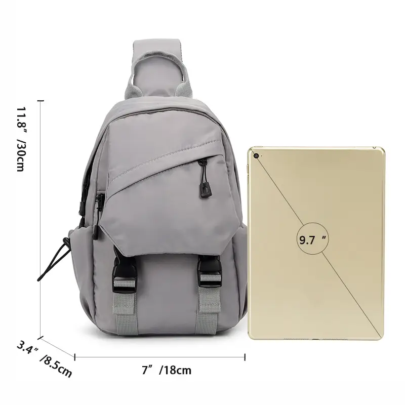 Men's Japanese Style Shoulder Crossbody Bag Black - Image 6