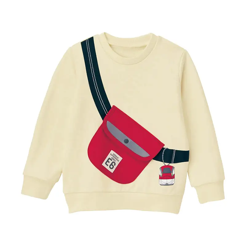 Kids Cotton Terry Sweatshirt Yellow Blue Medium Large — feature 11