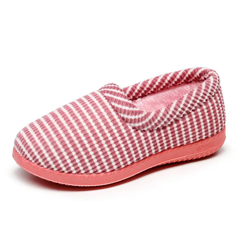 Winter New Home Cotton Slippers Comfortable Warm fleece-lined Slip-on Women's Cotton Shoes Soft Sole Trendy All-match Daily