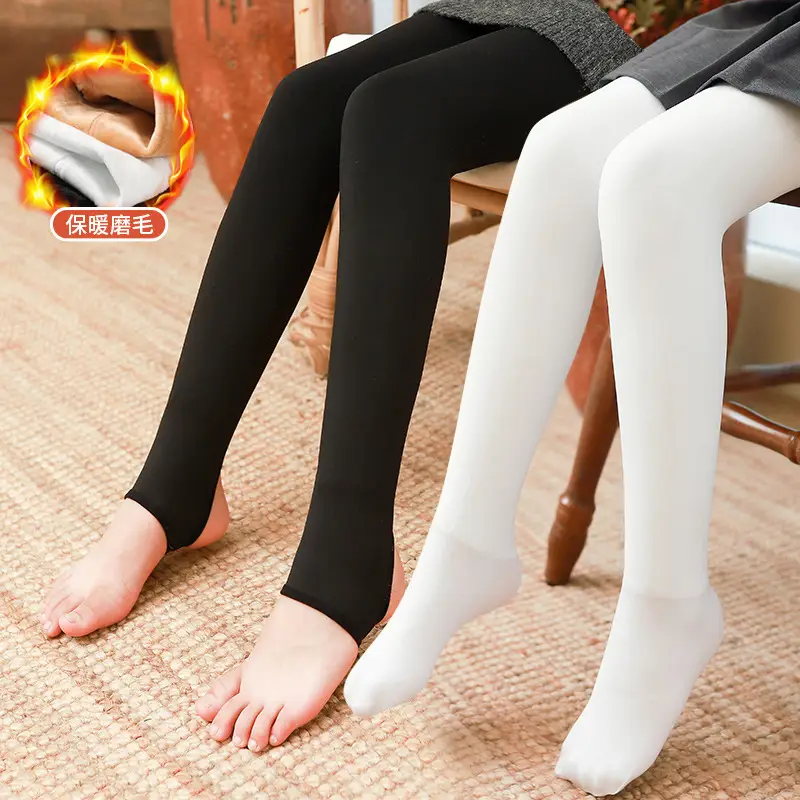 22 Winter Women's Thick Warm Leggings Socks Dragon Claw Hair Solid Color - Image 7