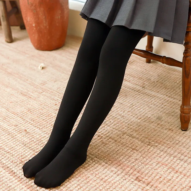 22 Winter Women's Thick Warm Leggings Socks Dragon Claw Hair Solid Color - Image 2