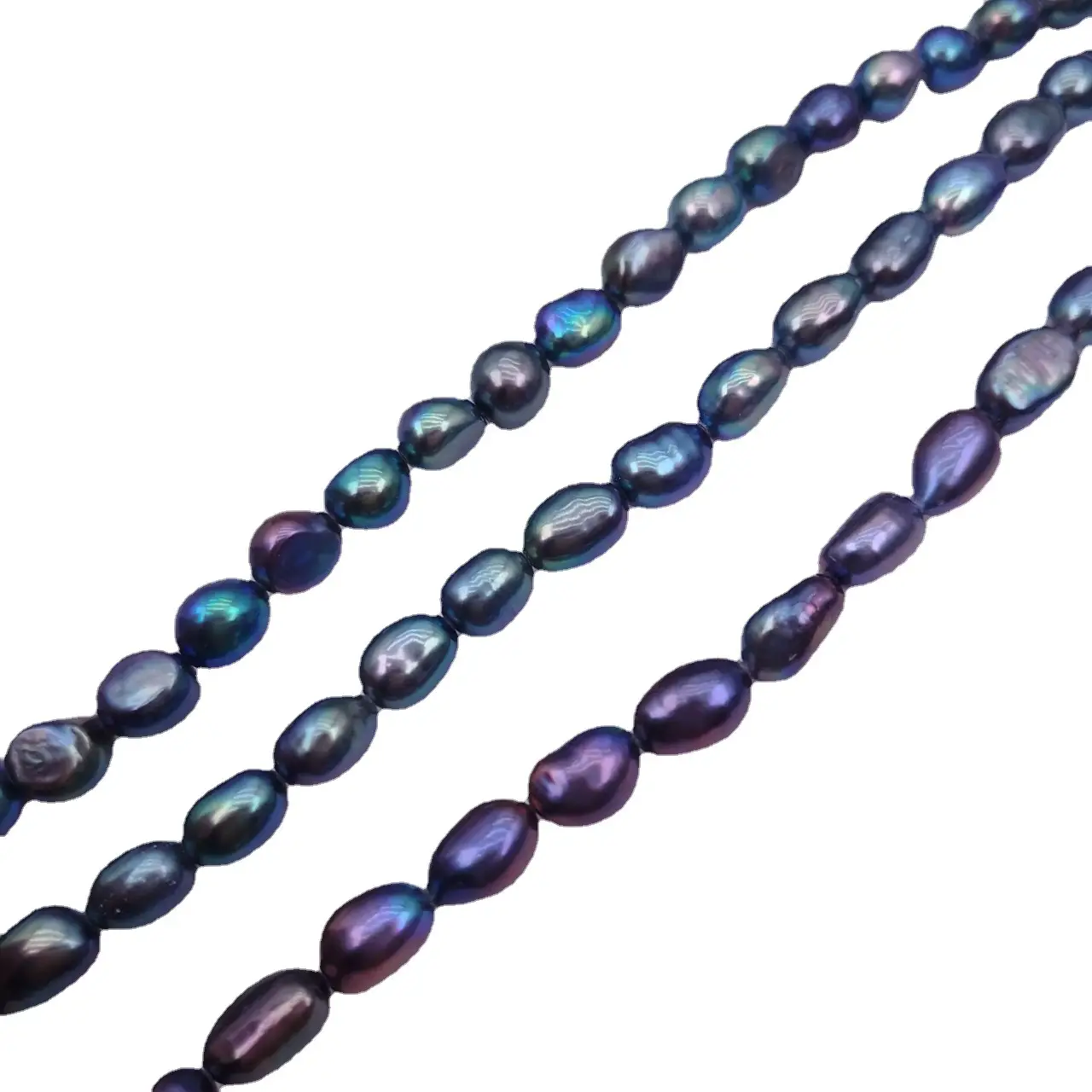 Black Baroque Pearl Necklace 7-8mm Natural Freshwater - Image 5