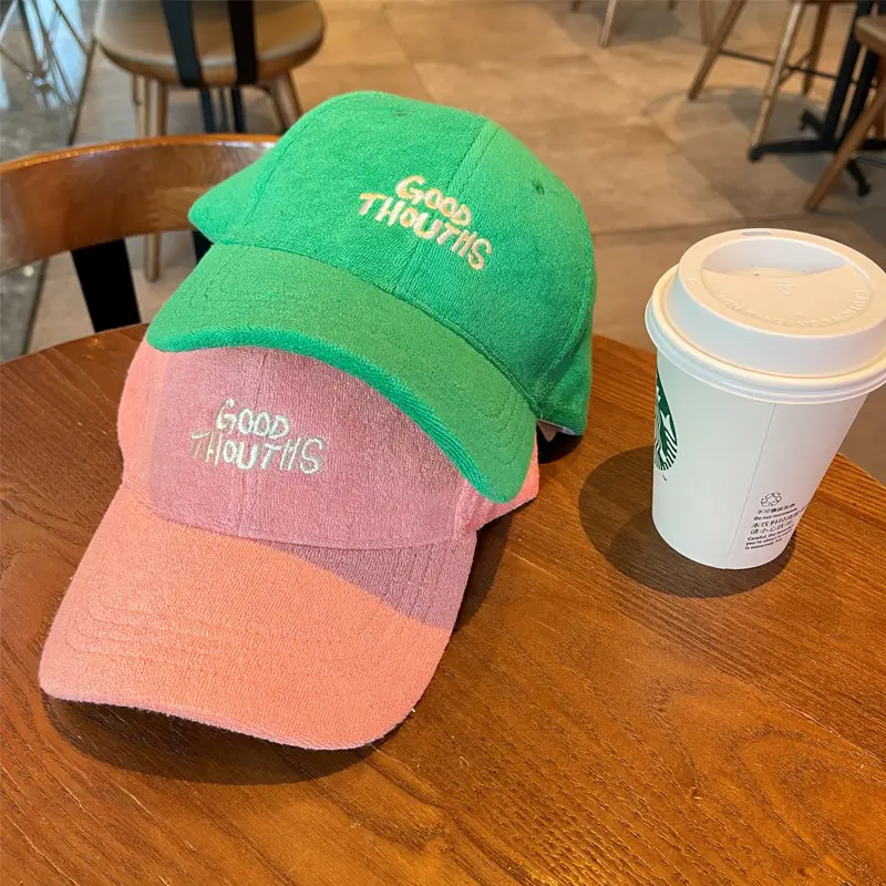 Blue Velvet Baseball Cap with "Good Thutins" Embroidery