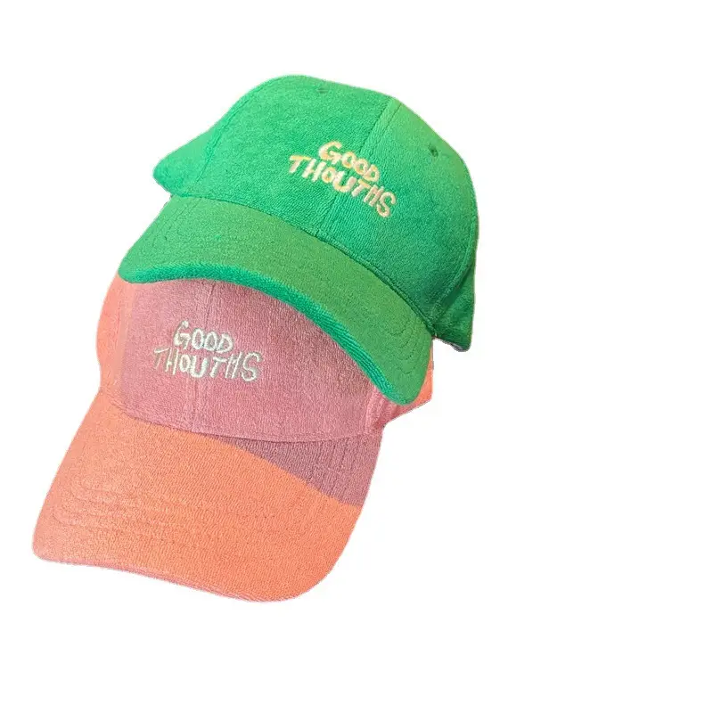 Blue Velvet Baseball Cap with "Good Thutins" Embroidery