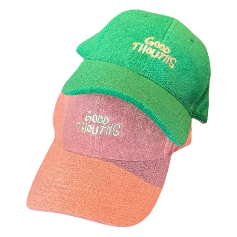 Blue Velvet Baseball Cap with "Good Thutins" Embroidery