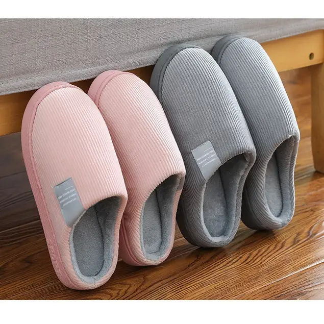 Wholesale Cotton Slippers for Women in Autumn and Winter for Couples Home Use Indoor Confinement Warm Non-Slip Plush Home Cotton Slippers for Men - Image 9