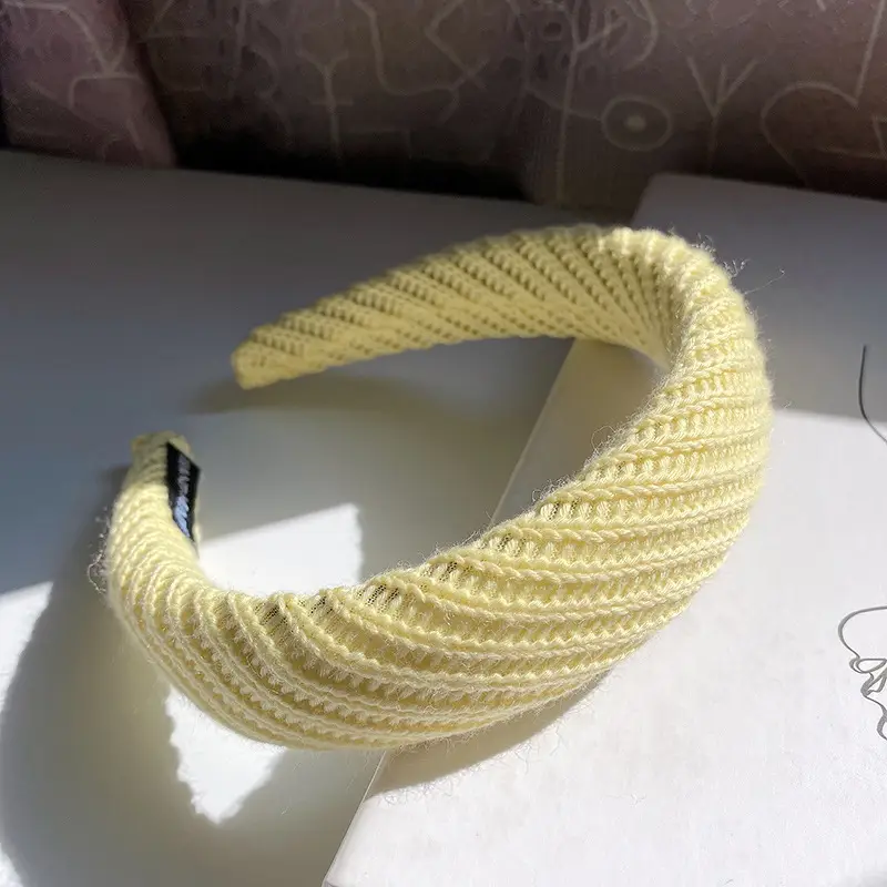 Green Knitted Wool Headband for Women