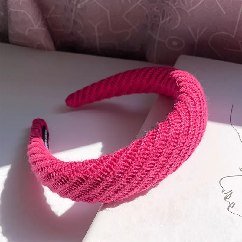 Green Knitted Wool Headband for Women