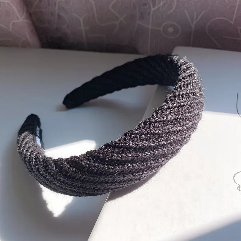 Green Knitted Wool Headband for Women
