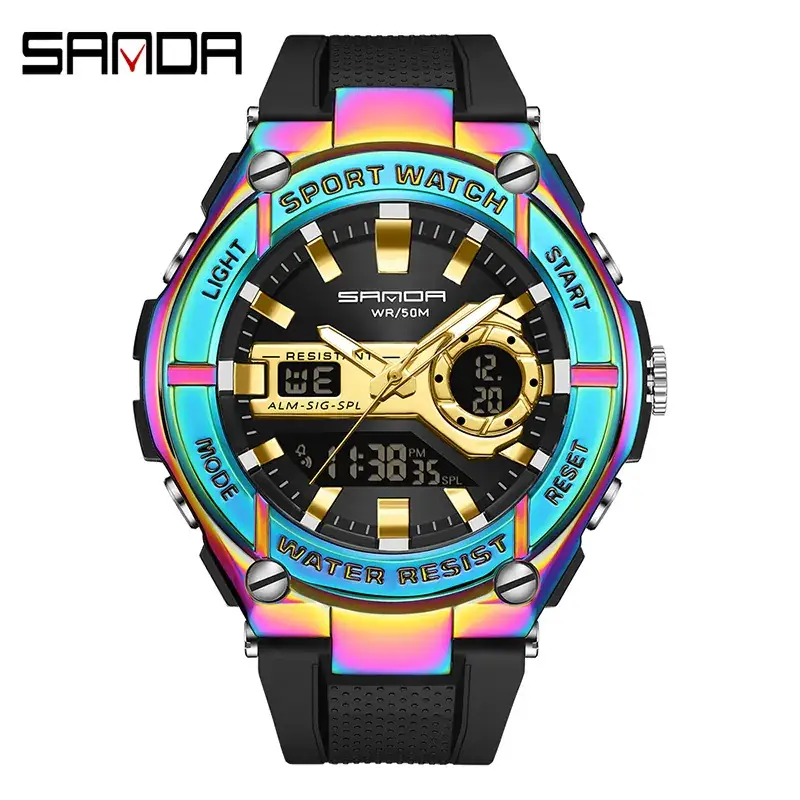Sanda Sport Watch with RGB Band & Digital Display - Image 12