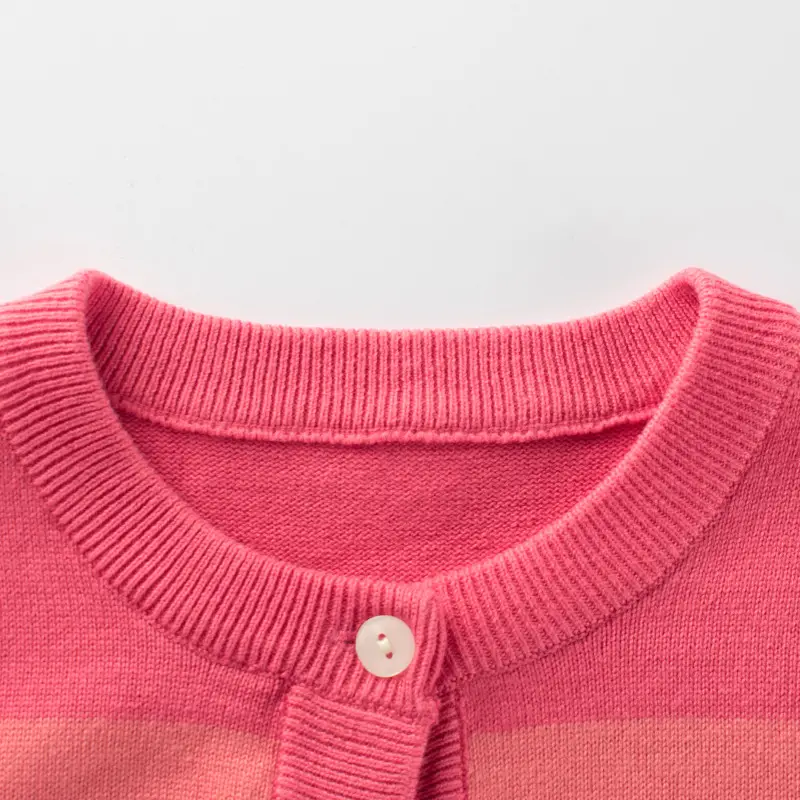 Pink Knitted Cardigan Coat for Girls 2024 - Image 2
