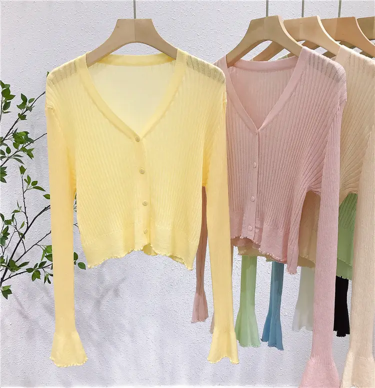 Gentle Knitted Cardigan Women's Sun Protection Top — feature 10