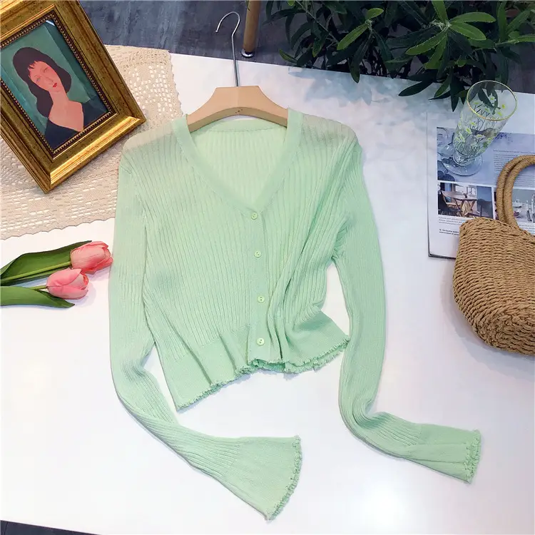 Gentle Knitted Cardigan Women's Sun Protection Top — feature 14