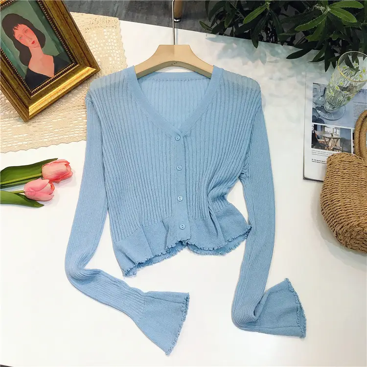 Gentle Knitted Cardigan Women's Sun Protection Top — feature 16