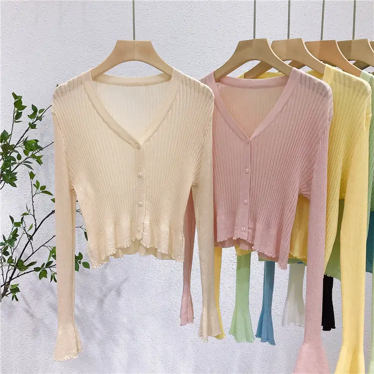 Gentle Knitted Cardigan Women's Sun Protection Top — feature 7