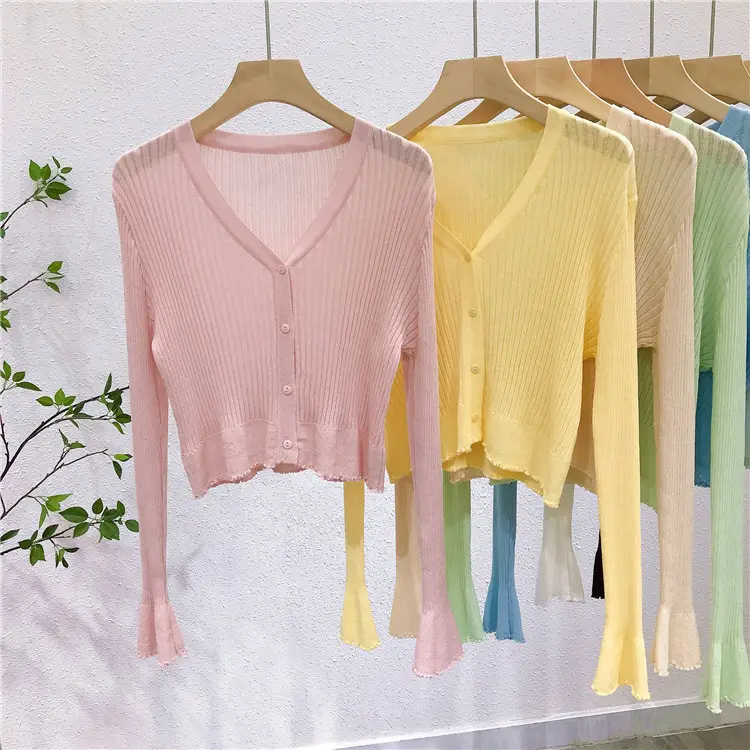 Gentle Knitted Cardigan Women's Sun Protection Top — feature 8