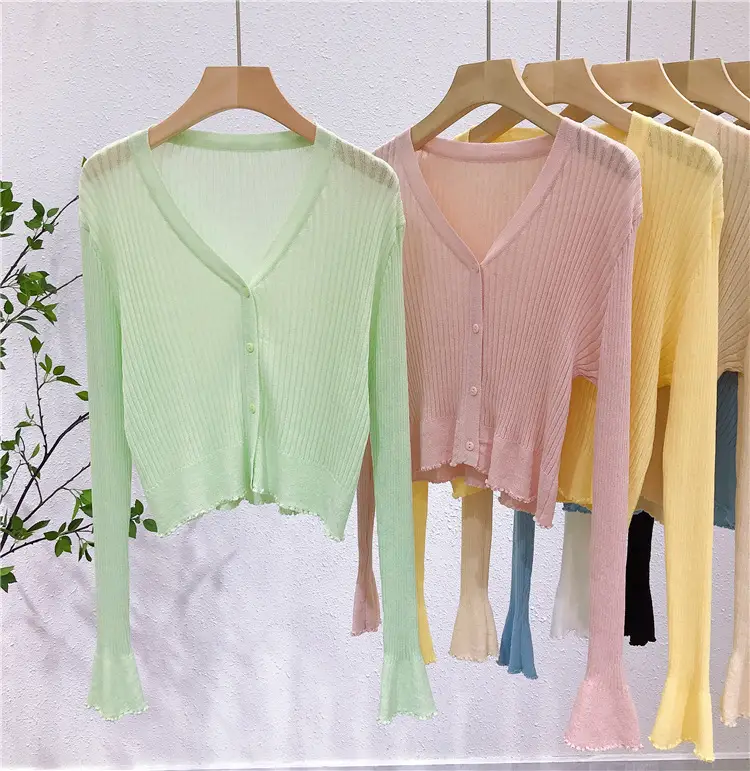 Gentle Knitted Cardigan Women's Sun Protection Top — feature 9