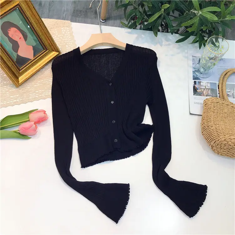 Gentle Knitted Cardigan Women's Sun Protection Top - Image 3