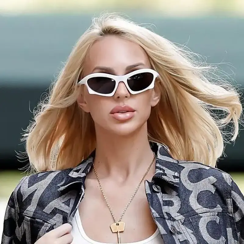 European American 2022 Y2K Futuristic Sunglasses Hot Girls Riding High
