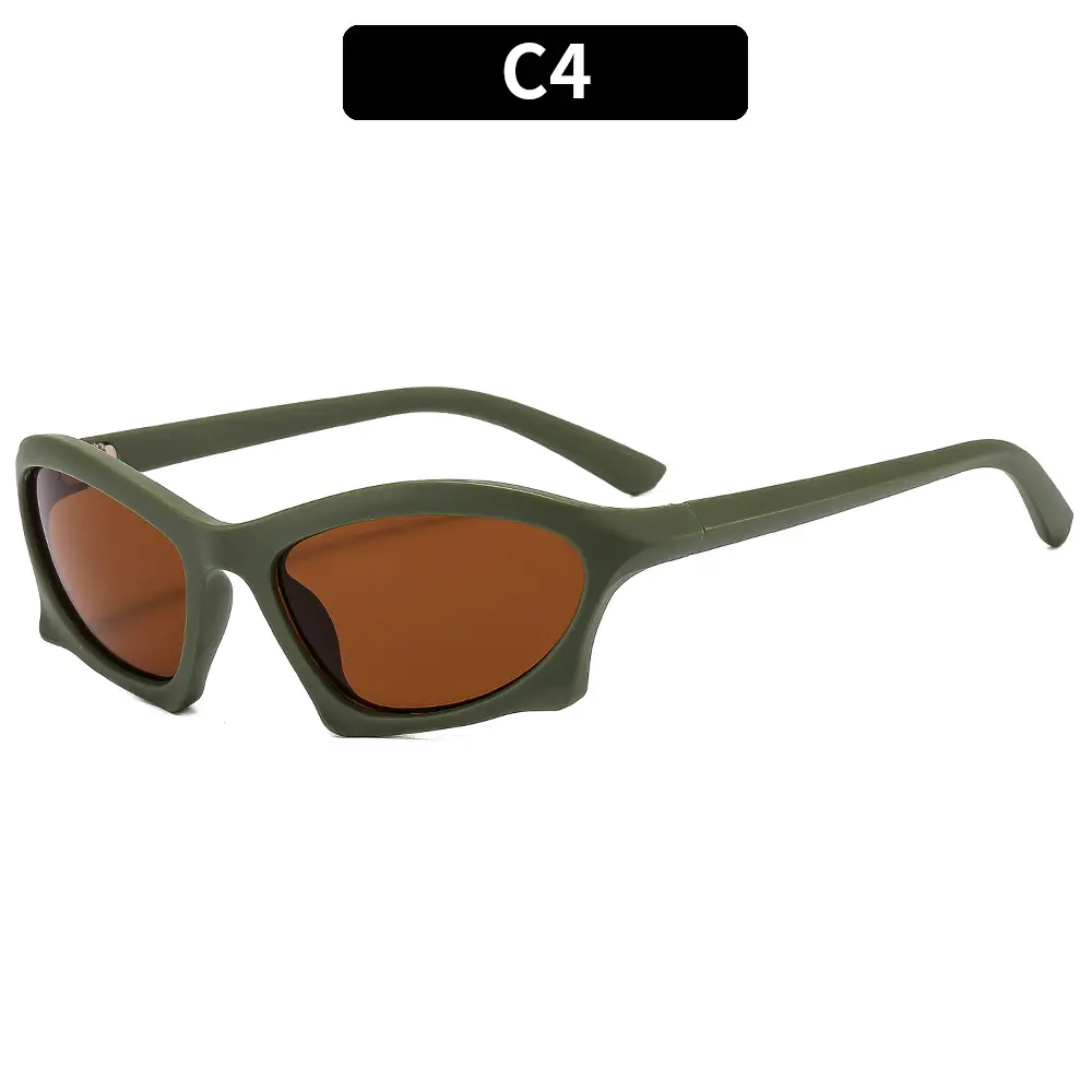 European American 2022 Y2K Futuristic Sunglasses Hot Girls Riding High