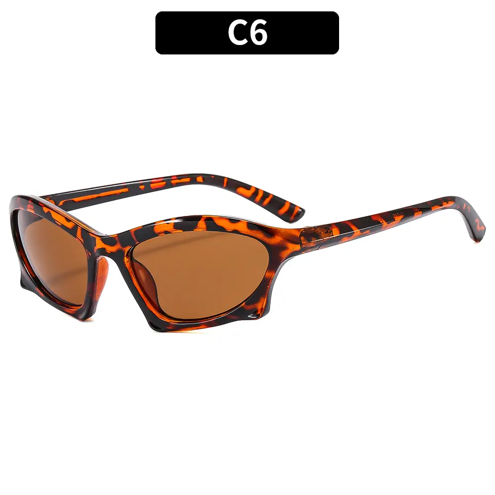 European American 2022 Y2K Futuristic Sunglasses Hot Girls Riding High