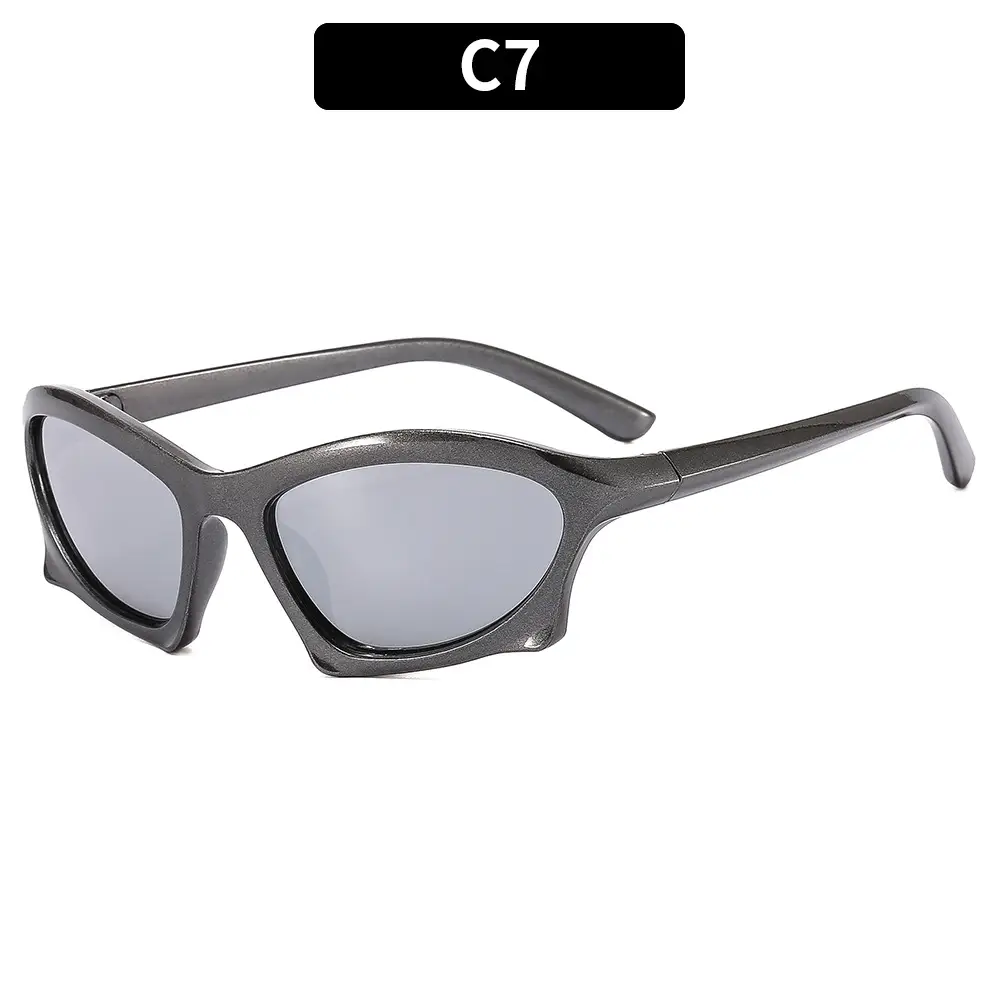European American 2022 Y2K Futuristic Sunglasses Hot Girls Riding High