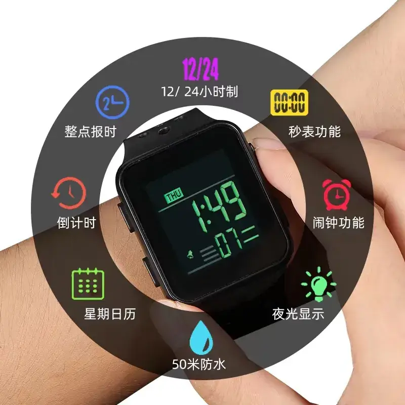 Digital Watch White LED Display 14:09 - Image 7