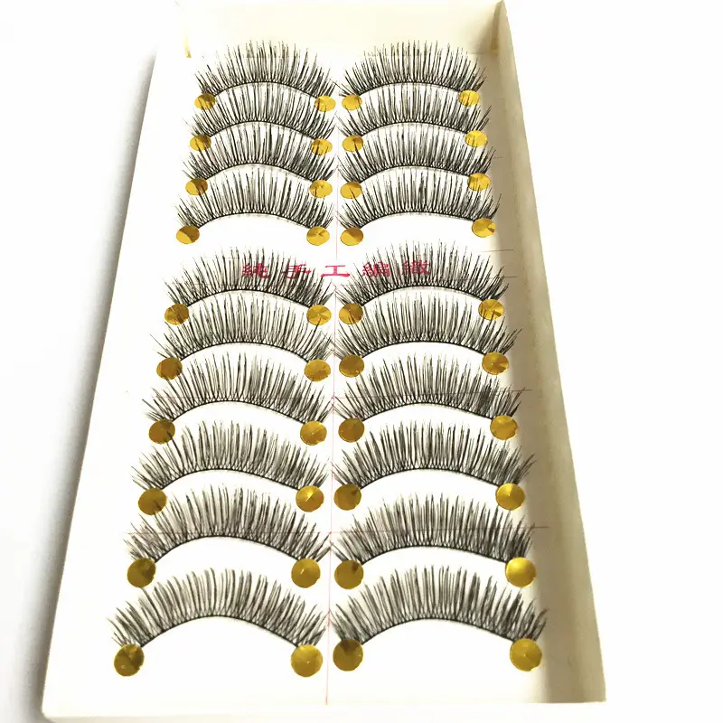 Cross 6 Pure Hand Woven False Eyelashes Natural Nude - Image 7