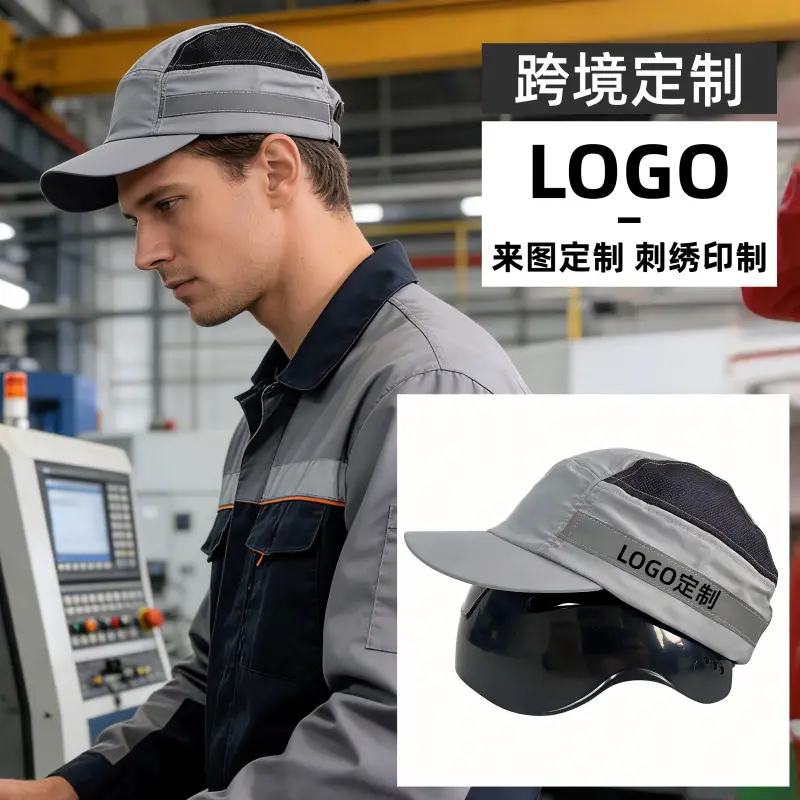 Blue Lightweight Safety Helmet with Anti-Fall Duckbill Cap - Image 36