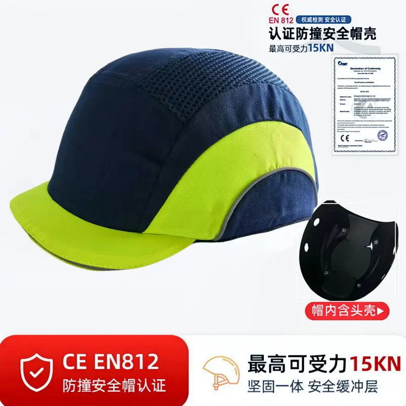 Blue Lightweight Safety Helmet with Anti-Fall Duckbill Cap - Image 11