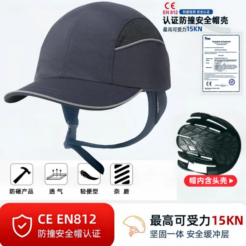 Blue Lightweight Safety Helmet with Anti-Fall Duckbill Cap - Image 26