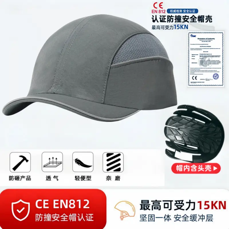 Blue Lightweight Safety Helmet with Anti-Fall Duckbill Cap - Image 2