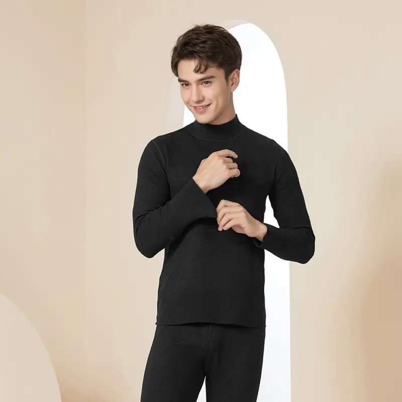 2025 Thermal Underwear Set Double-Sided Brushed High Collar - Image 8