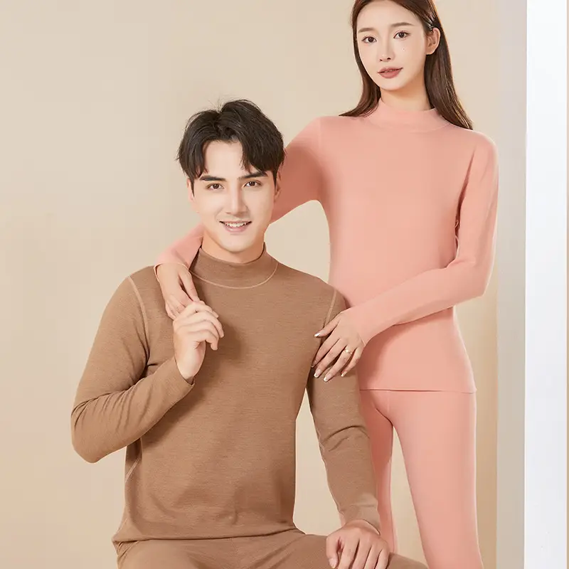 2025 Thermal Underwear Set Double-Sided Brushed High Collar - Image 2